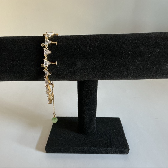 Kate Spade “Shaken or Stirred” Martini Glass Tennis Bracelet Gold Tone - Picture 4 of 8